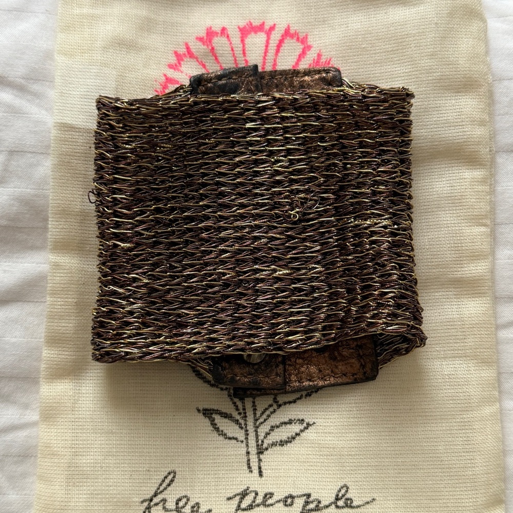Streets Ahead Woven Copper Metallic Cuff Bracelet